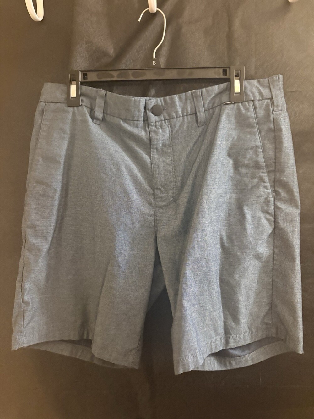 HURLEY X NIKE Dri-Fit Hybrid Shorts Size 34 Stretch Performance Golf Gray Chino